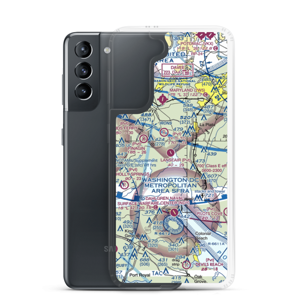 Lanseair Farms Airport (MD97) VFR Sectional Samsung Case Samsung Galaxy S21 model shown