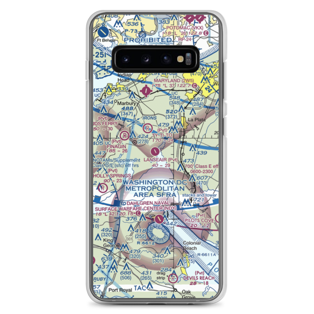 Lanseair Farms Airport (MD97) VFR Sectional Samsung Case Samsung Galaxy S10+ model shown