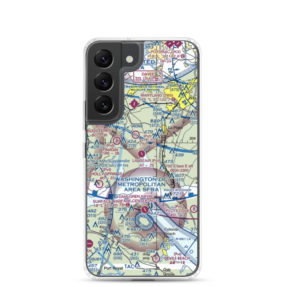 Lanseair Farms Airport (MD97) VFR Sectional Samsung Case Samsung Galaxy S22 model shown