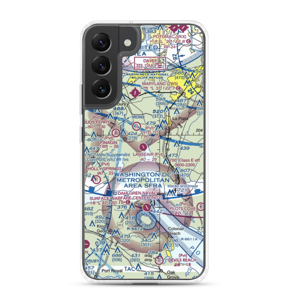 Lanseair Farms Airport (MD97) VFR Sectional Samsung Case Samsung Galaxy S22 Plus model shown