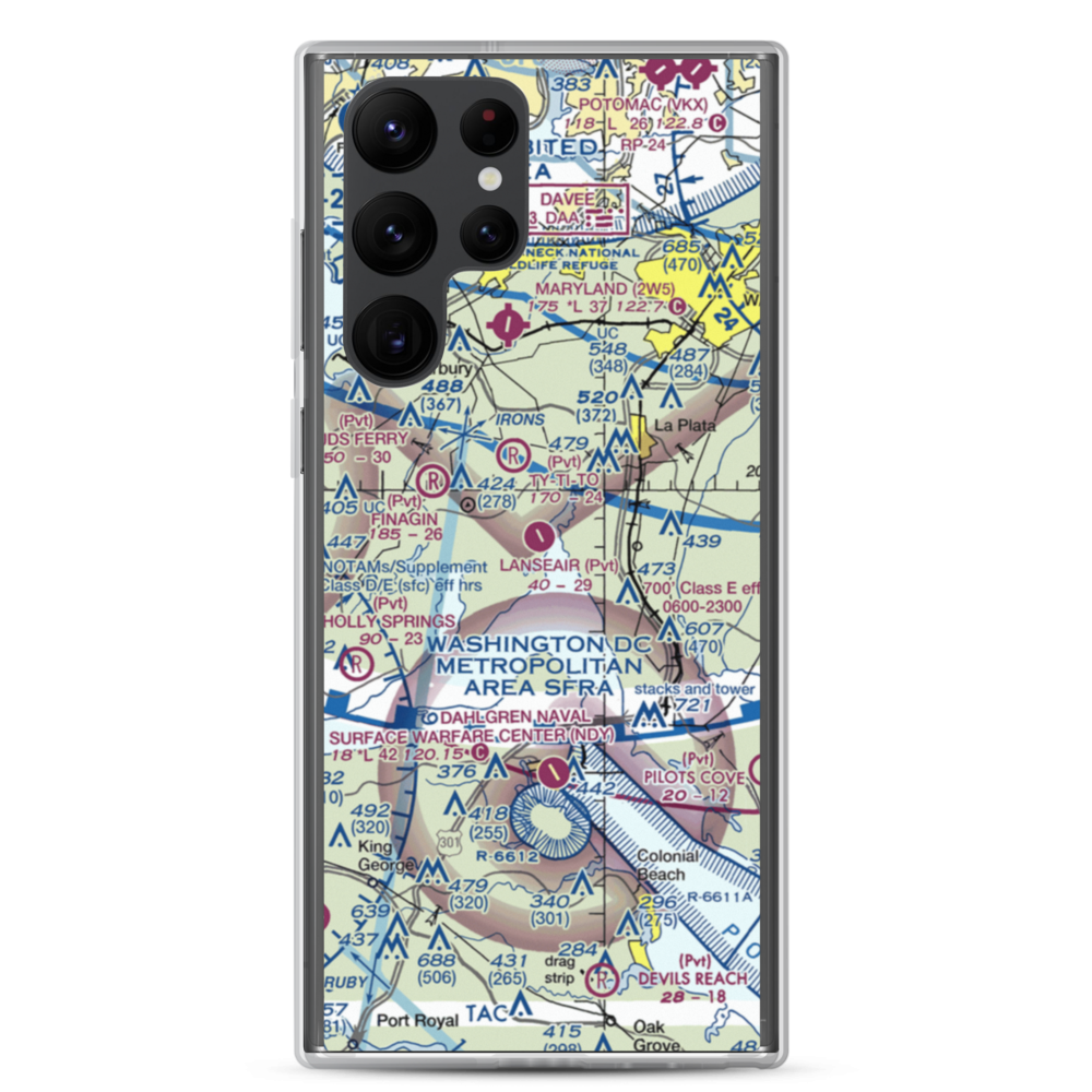 Lanseair Farms Airport (MD97) VFR Sectional Samsung Case Samsung Galaxy S22 Ultra model shown