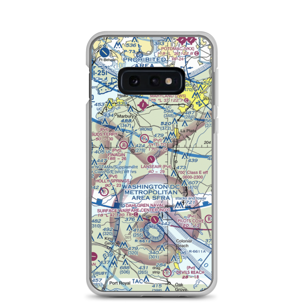 Lanseair Farms Airport (MD97) VFR Sectional Samsung Case Samsung Galaxy S10e model shown