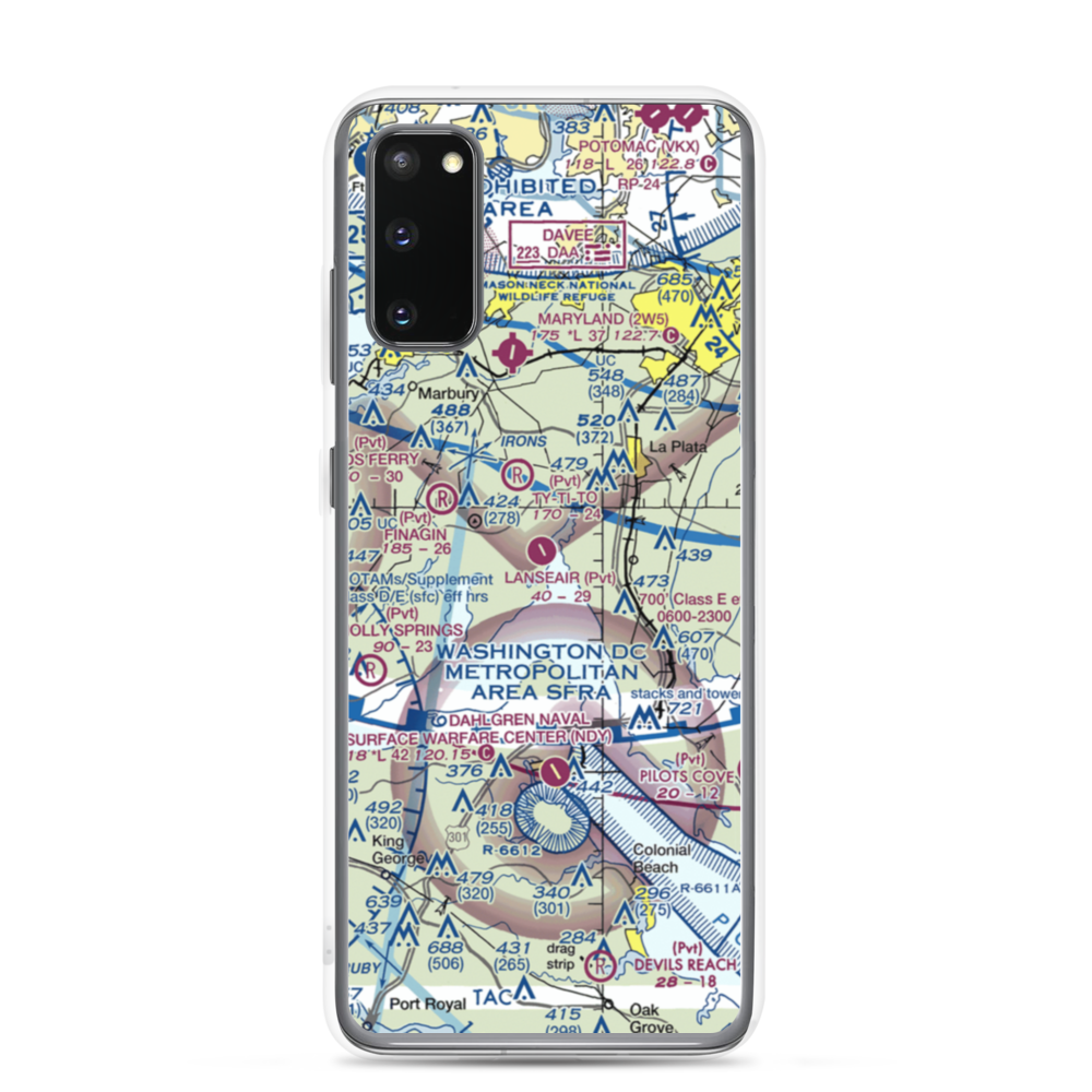 Lanseair Farms Airport (MD97) VFR Sectional Samsung Case Samsung Galaxy S20 model shown