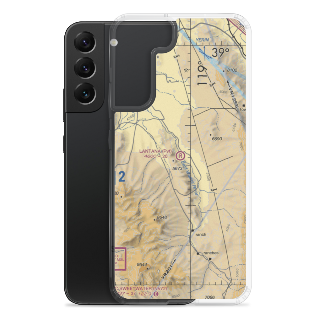 Lantana Ranch Airport (01NV) VFR Sectional Samsung Case Samsung Galaxy S22 Plus model shown