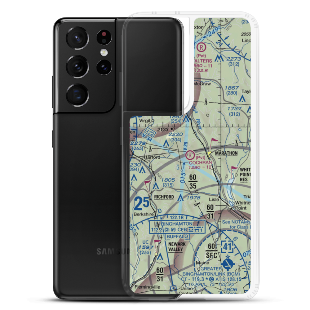 Lapeer Flyer Airport (0NK6) VFR Sectional Samsung Case Samsung Galaxy S21 Ultra model shown