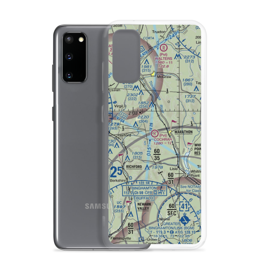 Lapeer Flyer Airport (0NK6) VFR Sectional Samsung Case Samsung Galaxy S20 model shown