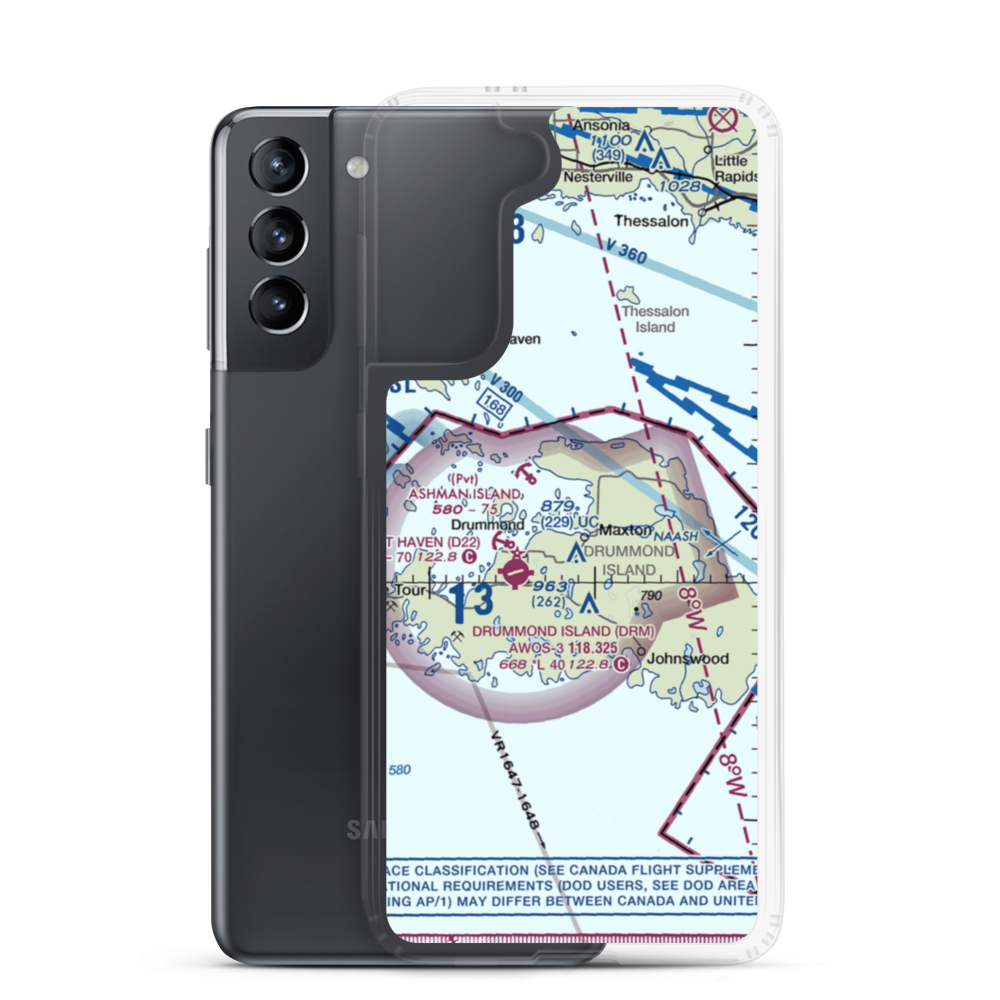 Lapoint Seaplane Base (MI4) VFR Sectional Samsung Case Samsung Galaxy S21 model shown