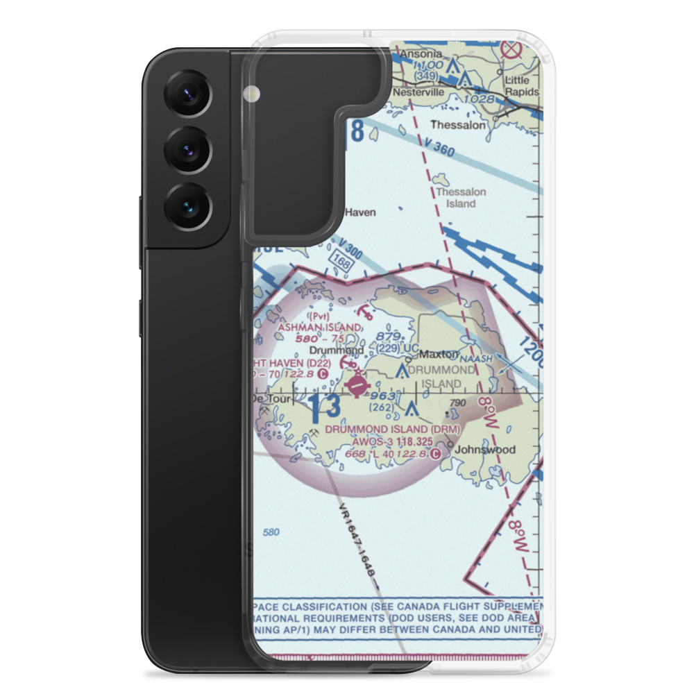 Lapoint Seaplane Base (MI4) VFR Sectional Samsung Case Samsung Galaxy S22 Plus model shown
