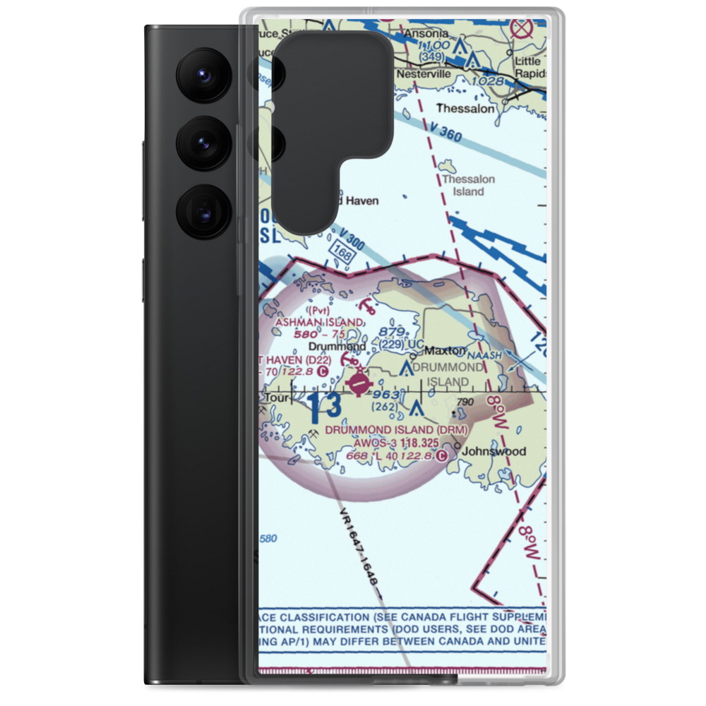 Lapoint Seaplane Base (MI4) VFR Sectional Samsung Case Samsung Galaxy S22 Ultra model shown