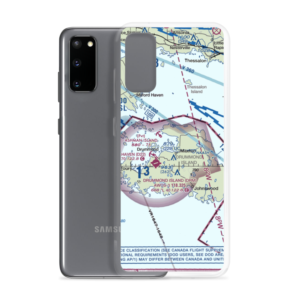 Lapoint Seaplane Base (MI4) VFR Sectional Samsung Case Samsung Galaxy S20 model shown