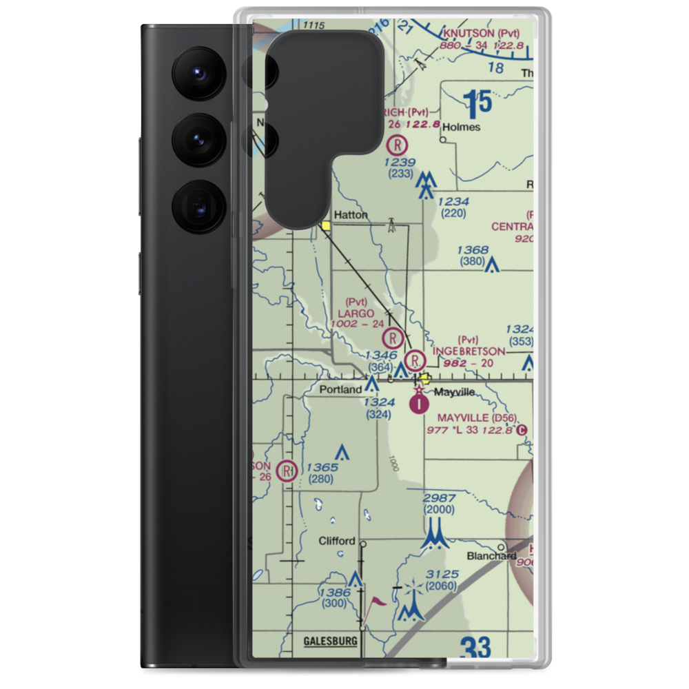 Largo Base Airport (5NA2) VFR Sectional Samsung Case Samsung Galaxy S22 Ultra model shown
