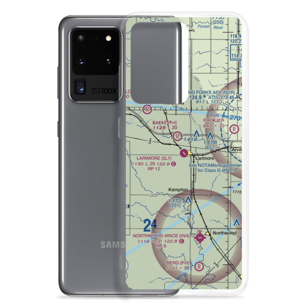 Larimore Municipal Airport (2L1) VFR Sectional Samsung Case Samsung Galaxy S20 Ultra model shown