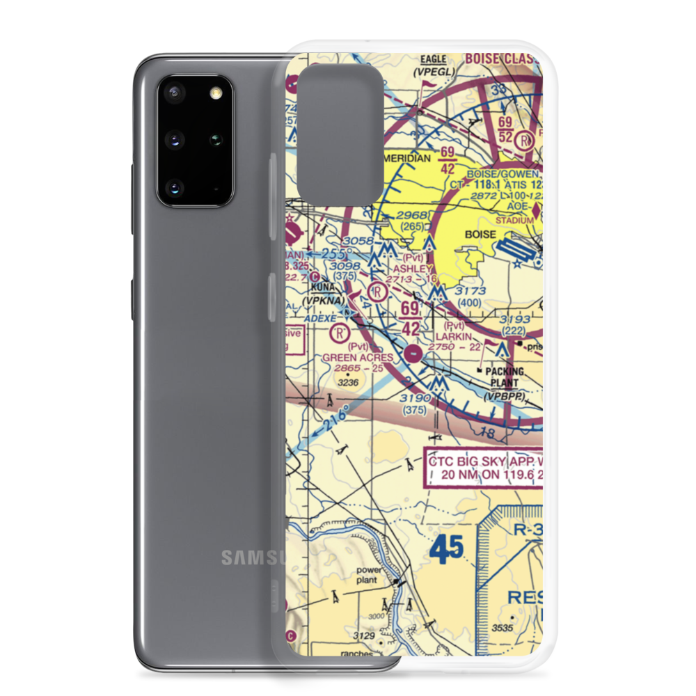Larkin Airport (06ID) VFR Sectional Samsung Case Samsung Galaxy S20 Plus model shown