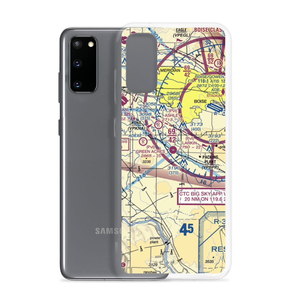 Larkin Airport (06ID) VFR Sectional Samsung Case Samsung Galaxy S20 model shown