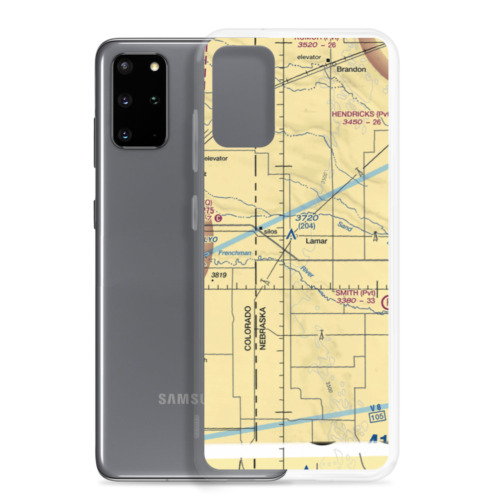 Larrabee Farm Airport (NE08) VFR Sectional Samsung Case Samsung Galaxy S20 Plus model shown