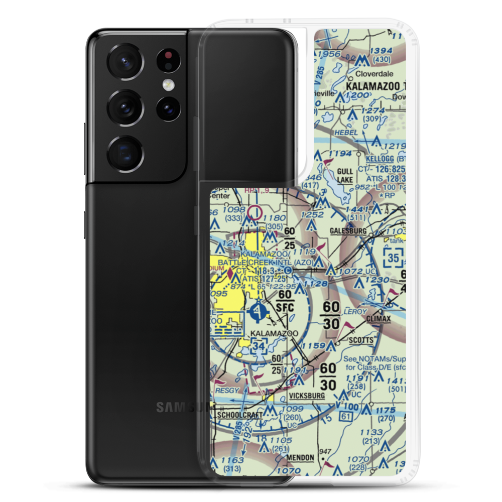 Larry D Boven Airport (2MI3) VFR Sectional Samsung Case Samsung Galaxy S21 Ultra model shown