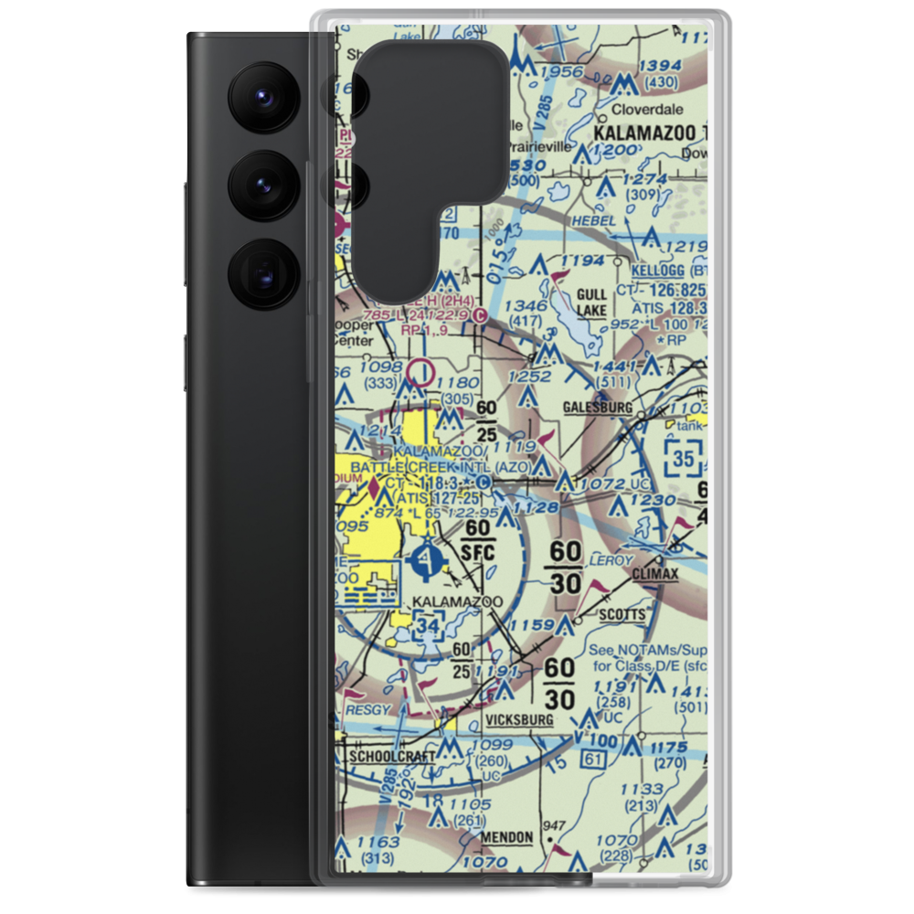 Larry D Boven Airport (2MI3) VFR Sectional Samsung Case Samsung Galaxy S22 Ultra model shown