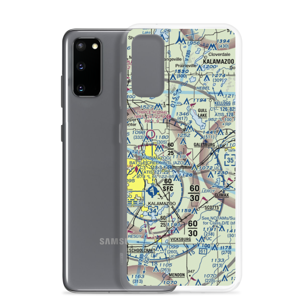 Larry D Boven Airport (2MI3) VFR Sectional Samsung Case Samsung Galaxy S20 model shown
