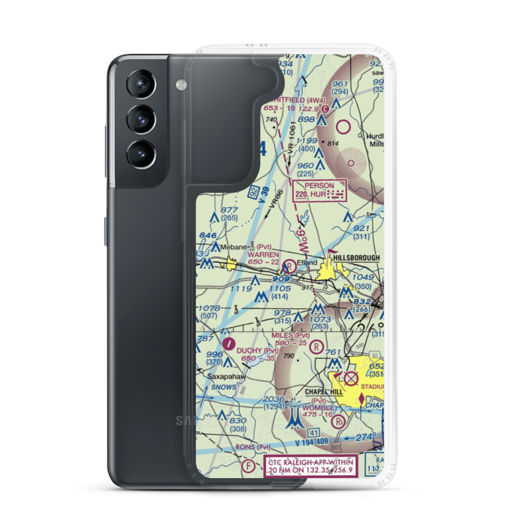 Larry F Warren Field (29NC) VFR Sectional Samsung Case Samsung Galaxy S21 model shown