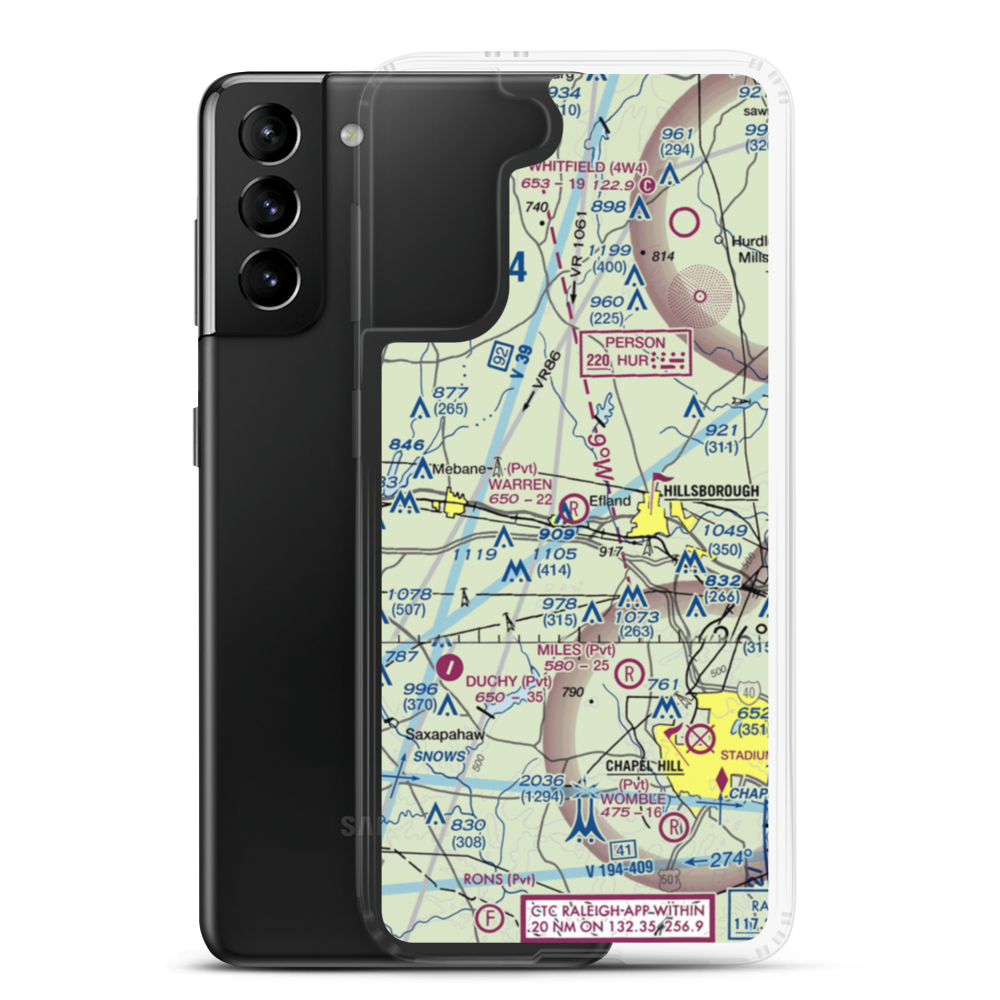 Larry F Warren Field (29NC) VFR Sectional Samsung Case Samsung Galaxy S21 Plus model shown