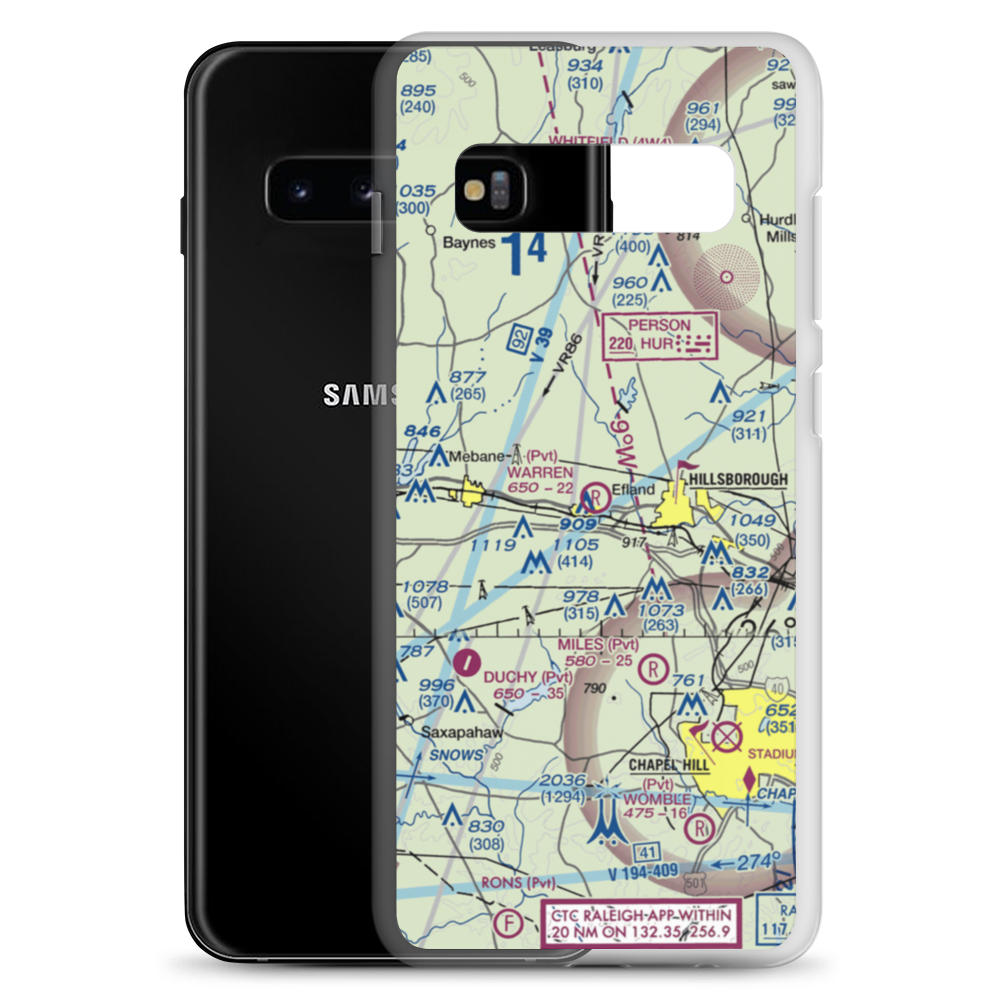 Larry F Warren Field (29NC) VFR Sectional Samsung Case Samsung Galaxy S10+ model shown