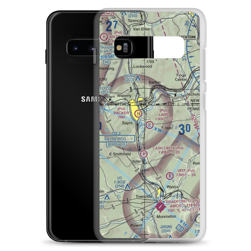 Lars/Private Airport (PA33) VFR Sectional Samsung Case Samsung Galaxy S10+ model shown