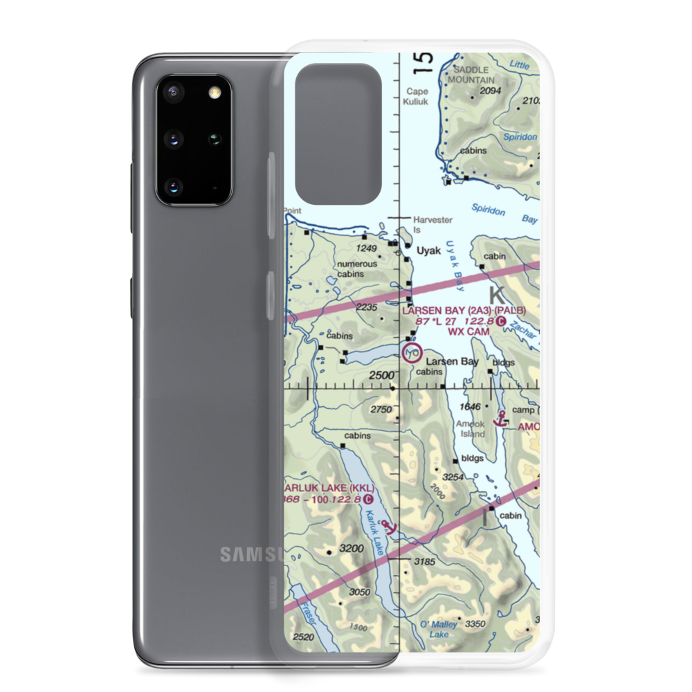 Larsen Bay Airport (2A3) VFR Sectional Samsung Case Samsung Galaxy S20 Plus model shown