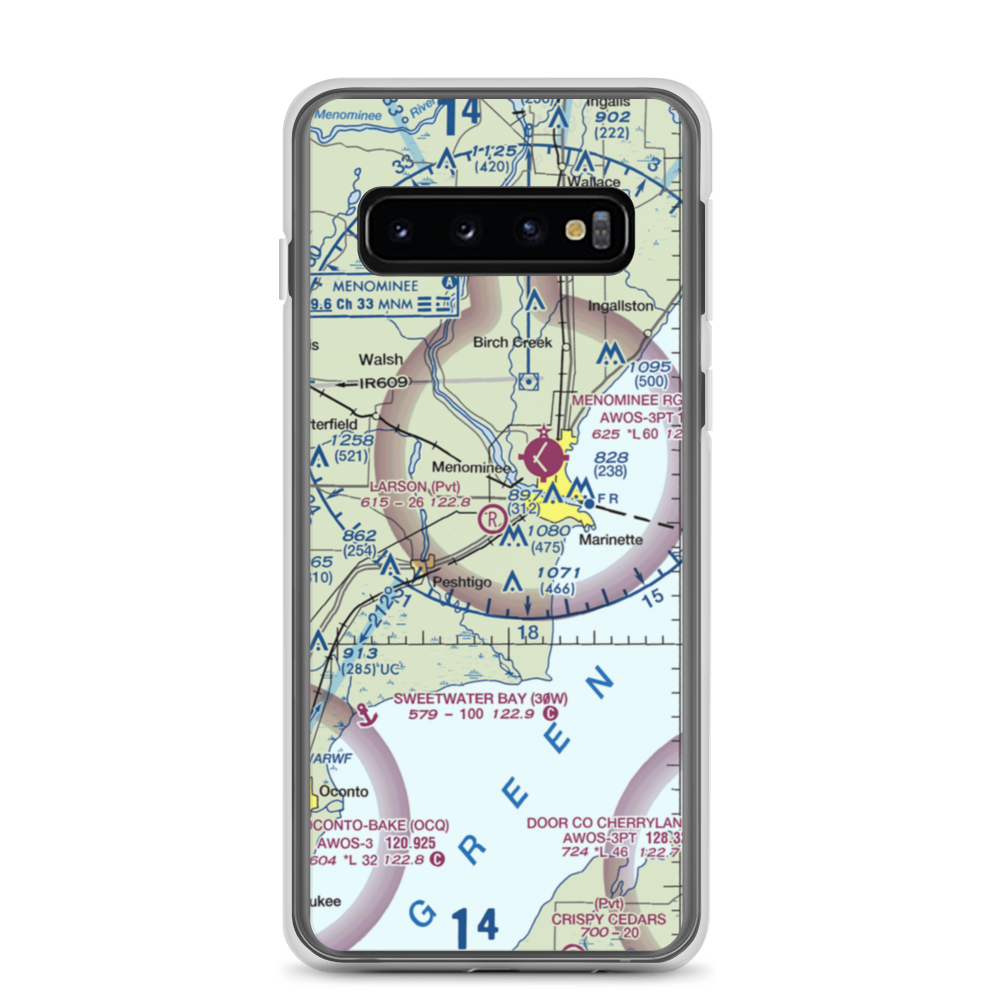 Larson Airport (5WI4) VFR Sectional Samsung Case Samsung Galaxy S10 model shown