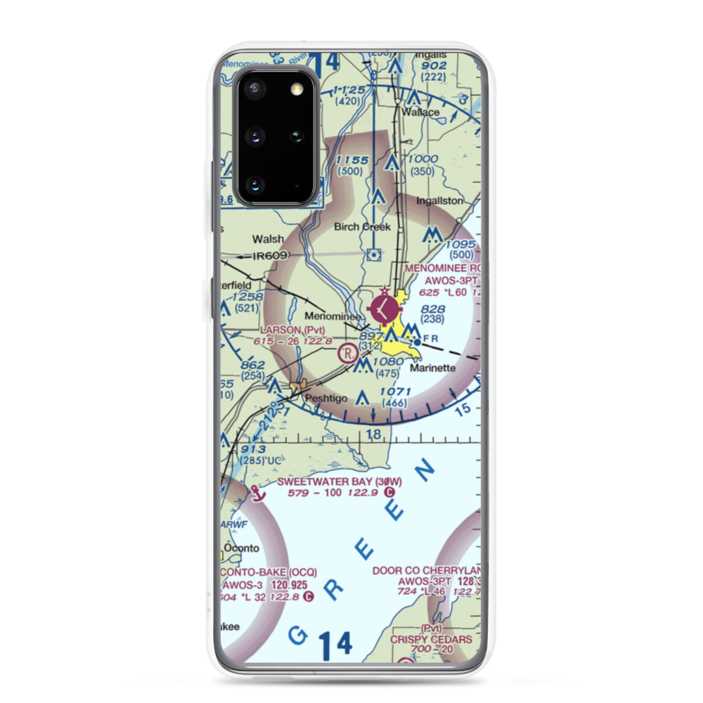 Larson Airport (5WI4) VFR Sectional Samsung Case Samsung Galaxy S20 Plus model shown