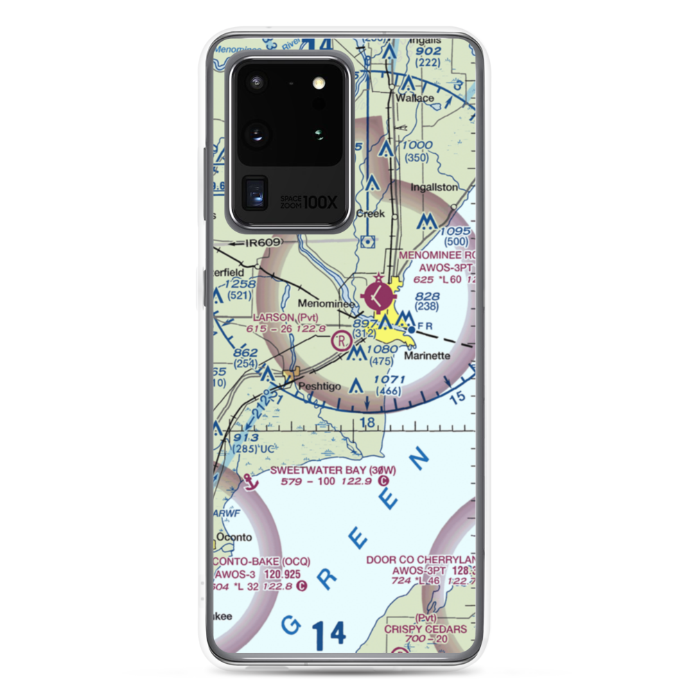 Larson Airport (5WI4) VFR Sectional Samsung Case Samsung Galaxy S20 Ultra model shown
