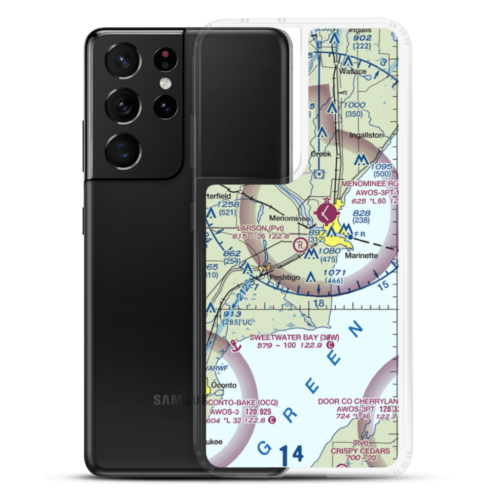 Larson Airport (5WI4) VFR Sectional Samsung Case Samsung Galaxy S21 Ultra model shown