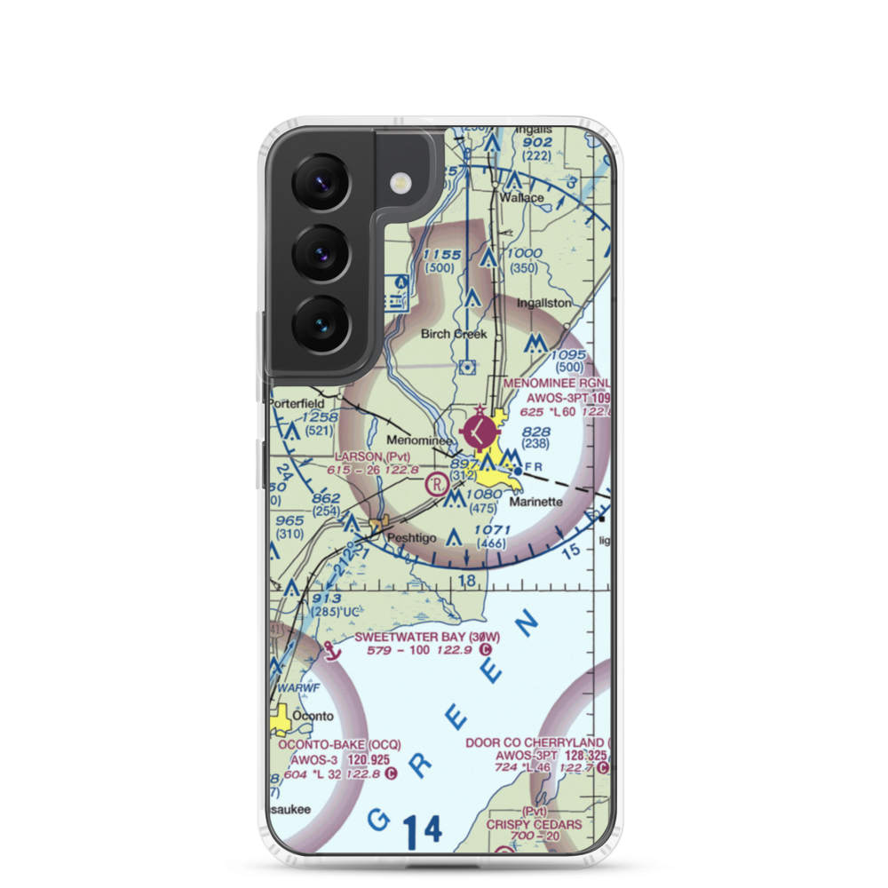 Larson Airport (5WI4) VFR Sectional Samsung Case Samsung Galaxy S22 model shown