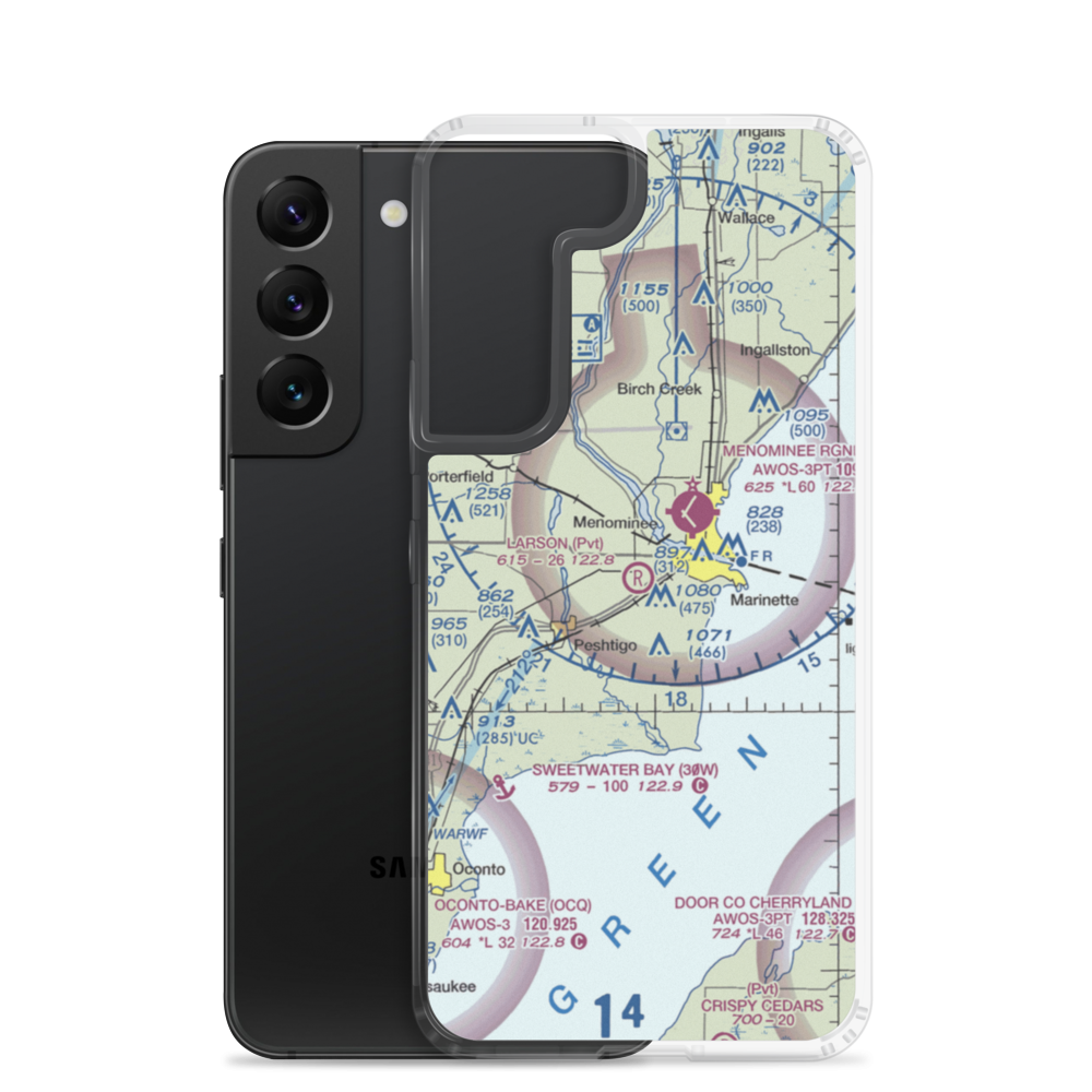 Larson Airport (5WI4) VFR Sectional Samsung Case Samsung Galaxy S22 model shown