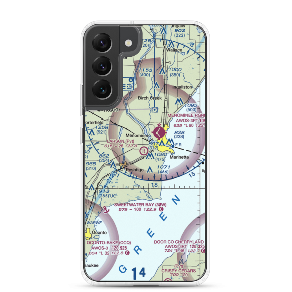 Larson Airport (5WI4) VFR Sectional Samsung Case Samsung Galaxy S22 Plus model shown