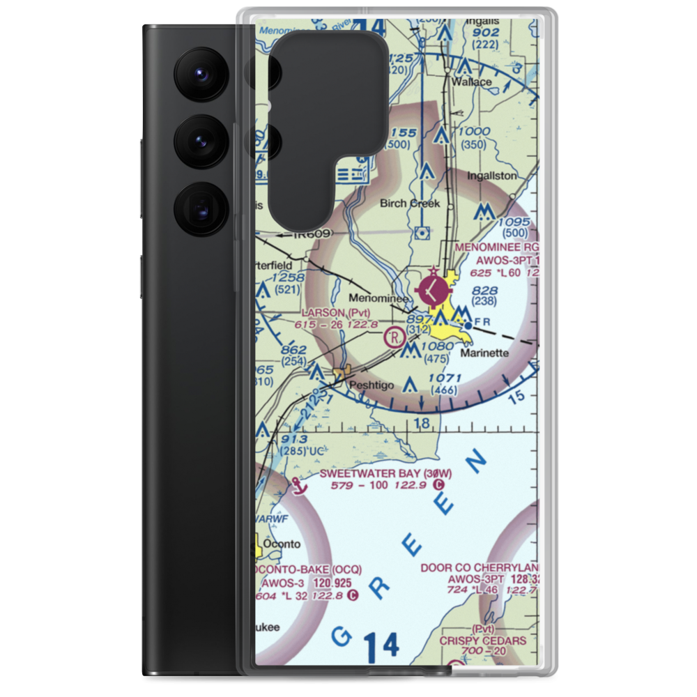 Larson Airport (5WI4) VFR Sectional Samsung Case Samsung Galaxy S22 Ultra model shown