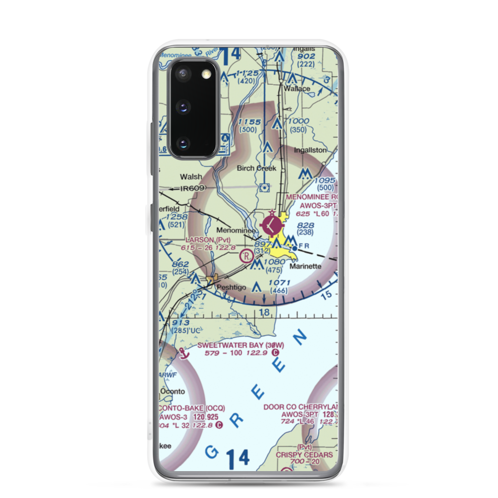 Larson Airport (5WI4) VFR Sectional Samsung Case Samsung Galaxy S20 model shown