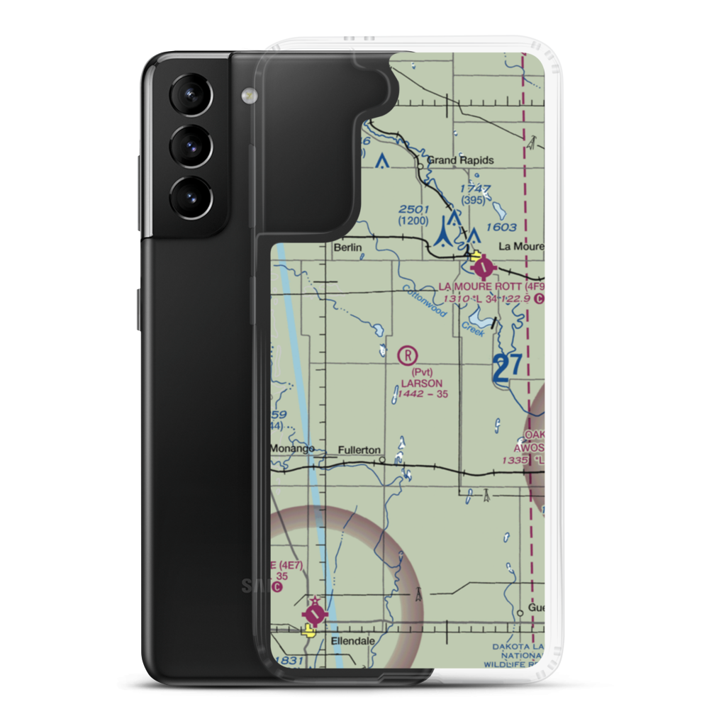 Larson Airport (6ND2) VFR Sectional Samsung Case Samsung Galaxy S21 Plus model shown
