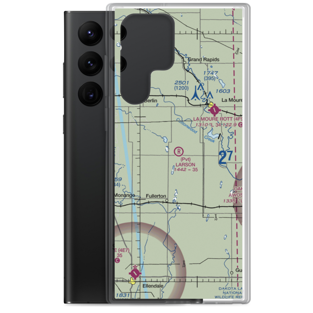 Larson Airport (6ND2) VFR Sectional Samsung Case Samsung Galaxy S22 Ultra model shown