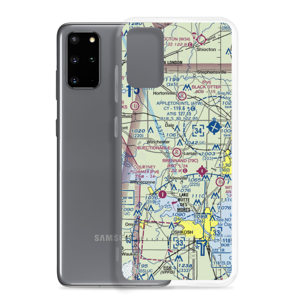 Larson Airport (WI91) VFR Sectional Samsung Case Samsung Galaxy S20 Plus model shown