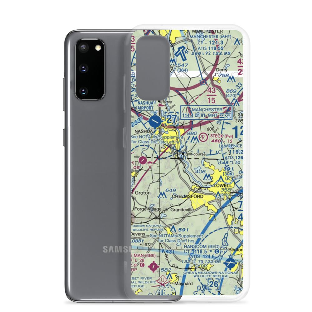 Larson's Seaplane Base (MA74) VFR Sectional Samsung Case Samsung Galaxy S20 model shown