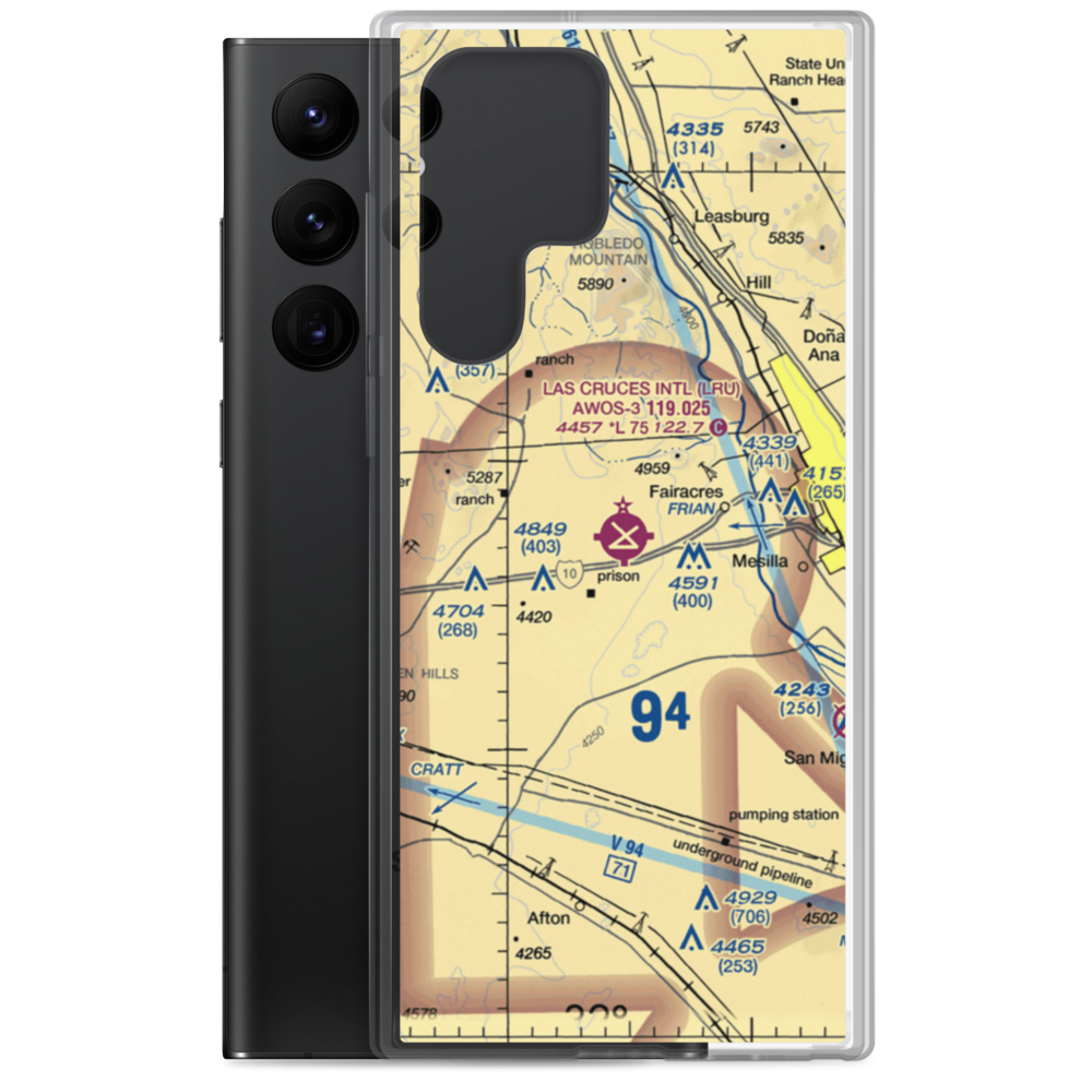 Las Cruces International Airport (LRU) VFR Sectional Samsung Case Samsung Galaxy S22 Ultra model shown