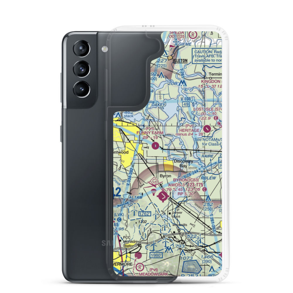 Las Serpientes Airport (CN19) VFR Sectional Samsung Case Samsung Galaxy S21 model shown