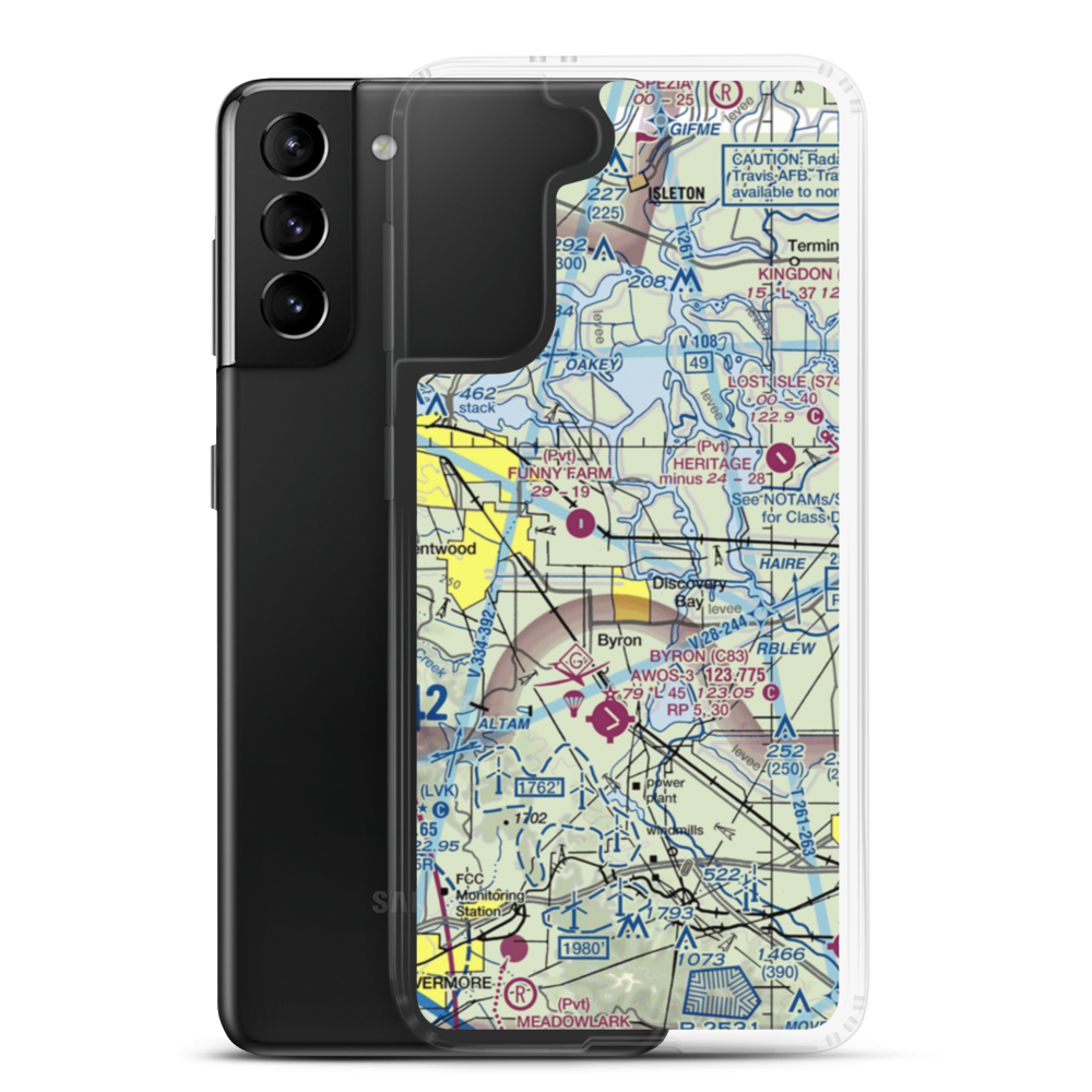 Las Serpientes Airport (CN19) VFR Sectional Samsung Case Samsung Galaxy S21 Plus model shown