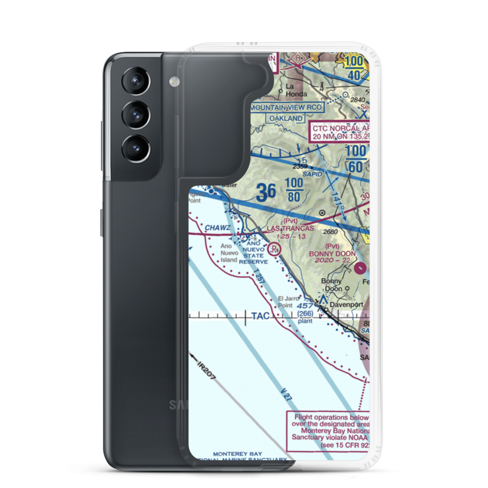 Las Trancas Airport (17CL) VFR Sectional Samsung Case Samsung Galaxy S21 model shown