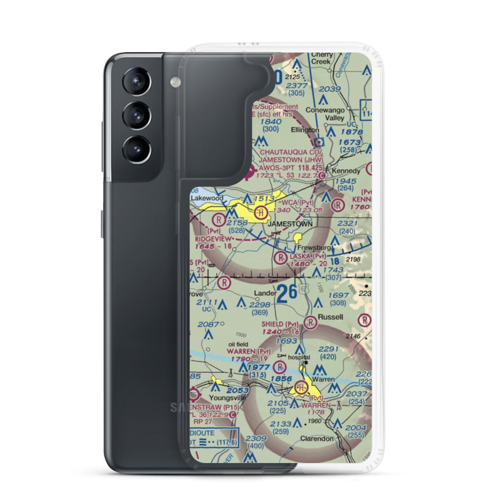 Laska Airport (3NK4) VFR Sectional Samsung Case Samsung Galaxy S21 model shown
