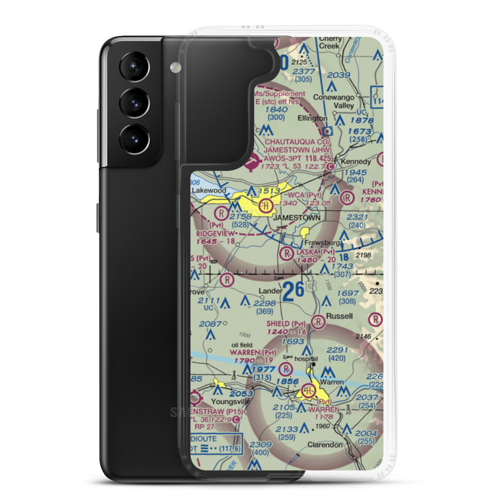 Laska Airport (3NK4) VFR Sectional Samsung Case Samsung Galaxy S21 Plus model shown