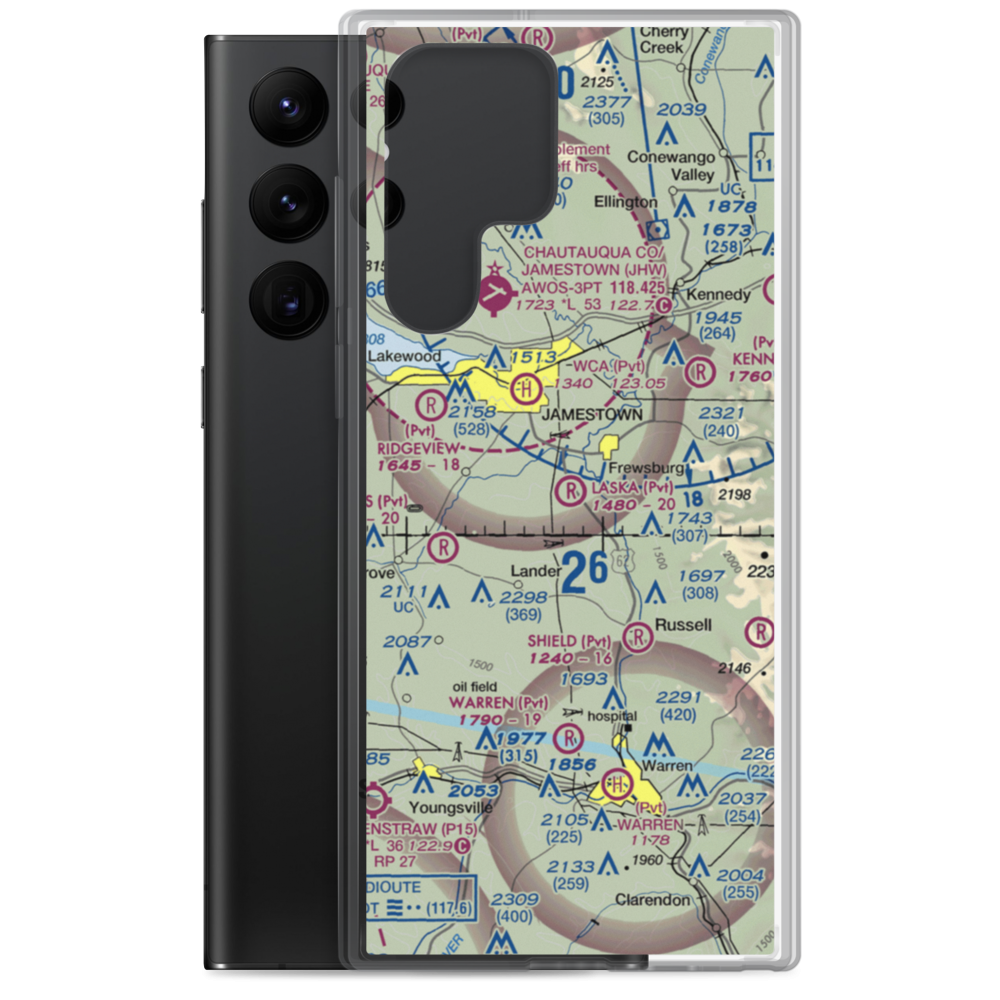 Laska Airport (3NK4) VFR Sectional Samsung Case Samsung Galaxy S22 Ultra model shown