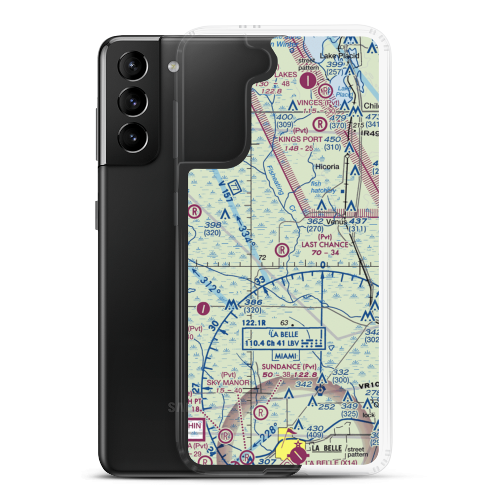 Last Chance Ranch Airport (3FD0) VFR Sectional Samsung Case Samsung Galaxy S21 Plus model shown