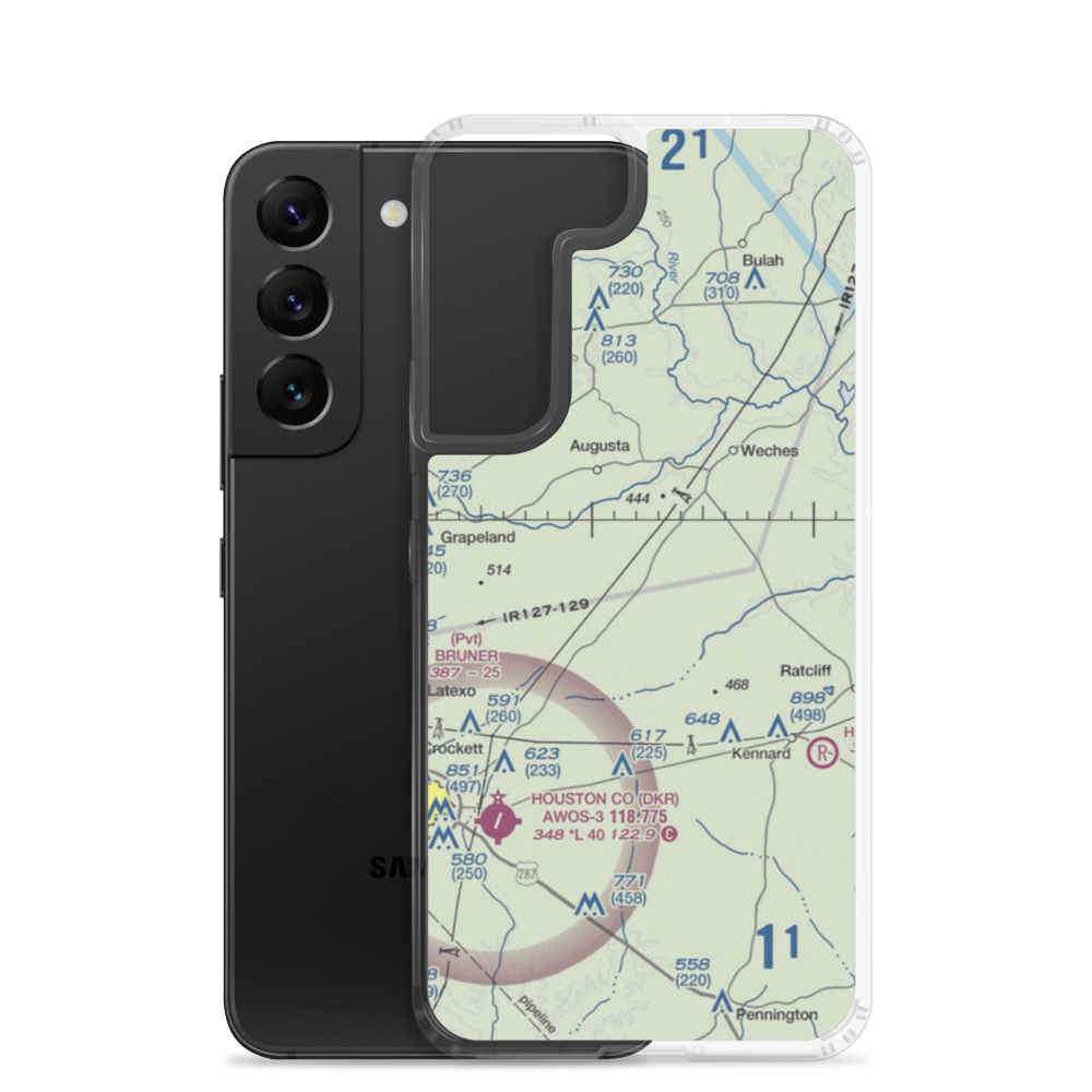 Last Resort Airport (1TA4) VFR Sectional Samsung Case Samsung Galaxy S22 model shown