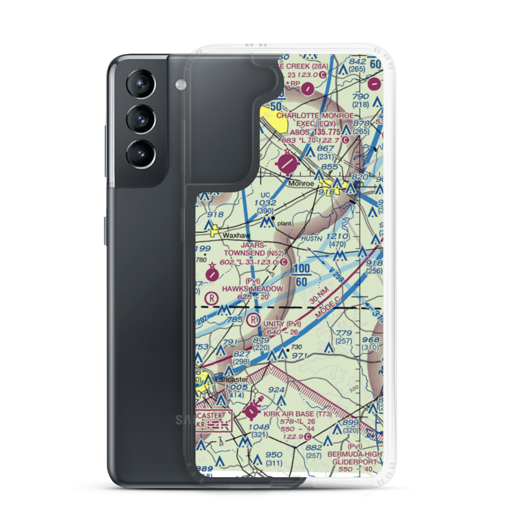 Lathan Strip (5NC2) VFR Sectional Samsung Case Samsung Galaxy S21 model shown